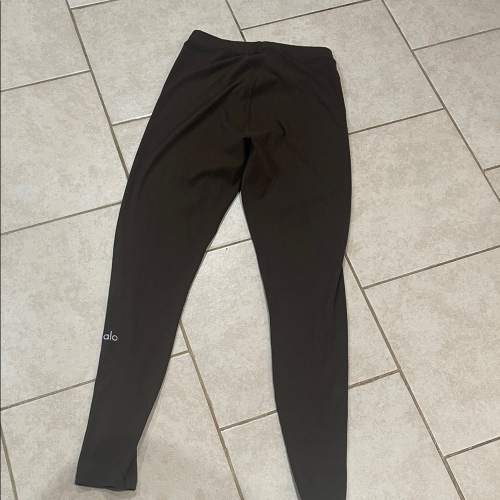 ALO Yoga ribbed brown Leggings